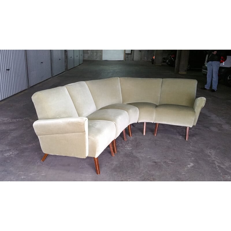Modular mid century 5-seater sofa - 1950s