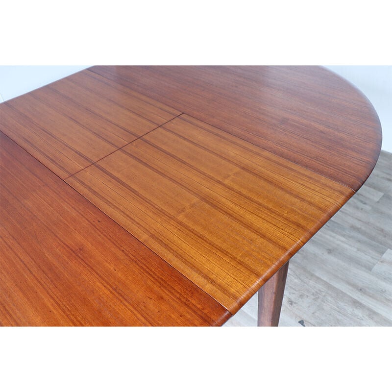 Scandinavische vintage teakhouten uitschuifbare tafel, 1960