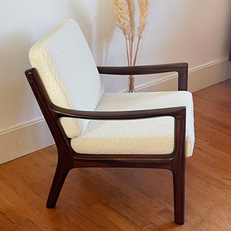 Vintage mahoniehouten fauteuil van Ole Wanscher voor Cado, 1960