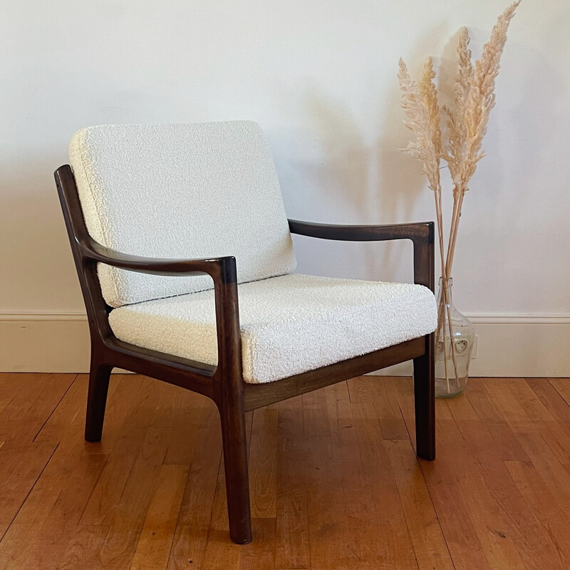 Vintage mahogany armchair by Ole Wanscher for Cado, 1960s