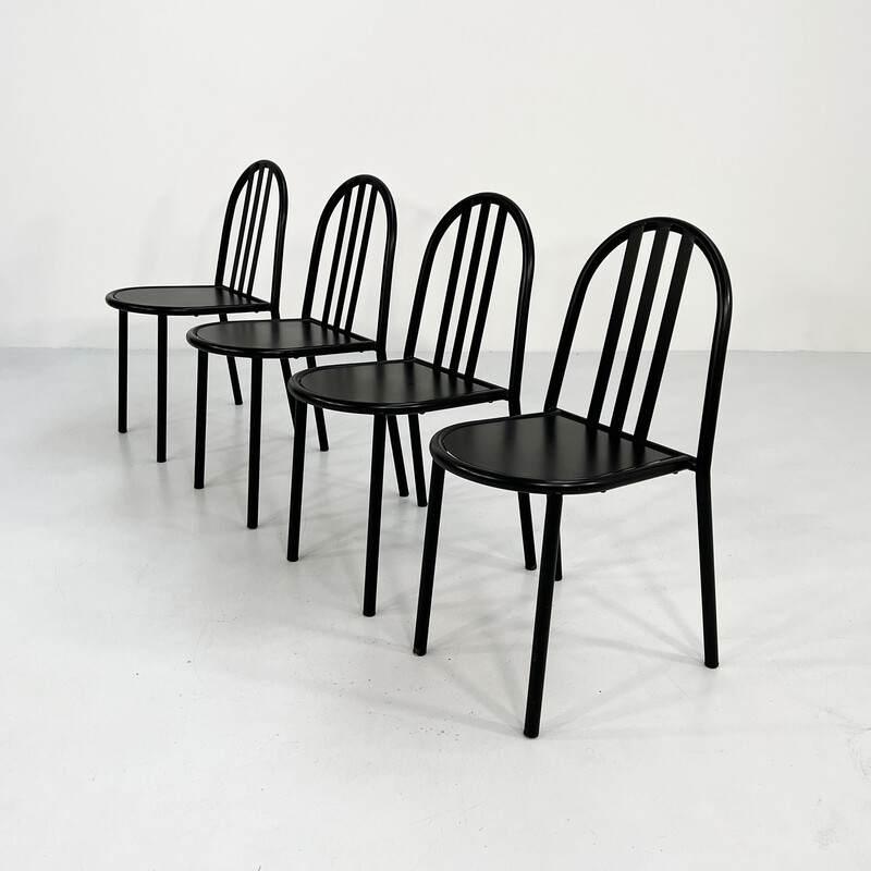 Set of 4 vintage chairs by Robert Mallet-Stevens for Pallucco, 1980s