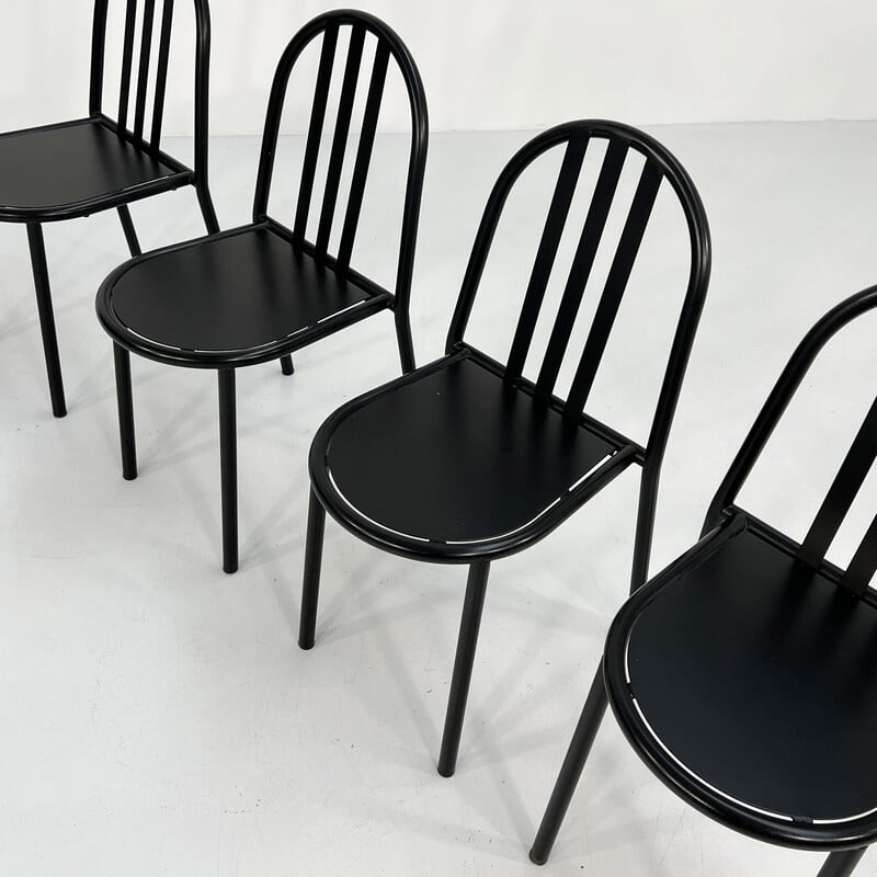Set of 4 vintage chairs by Robert Mallet-Stevens for Pallucco, 1980s