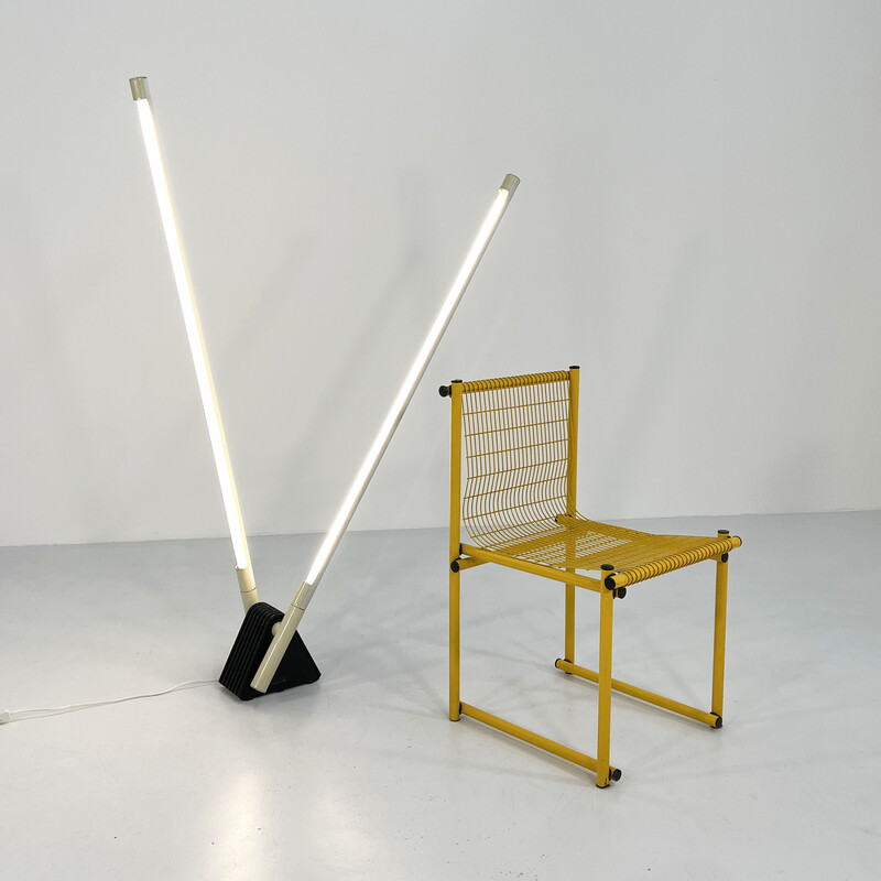 Vintage Sistema flu floor lamp by Rodolfo Bonetto for Luci Italia, 1980s