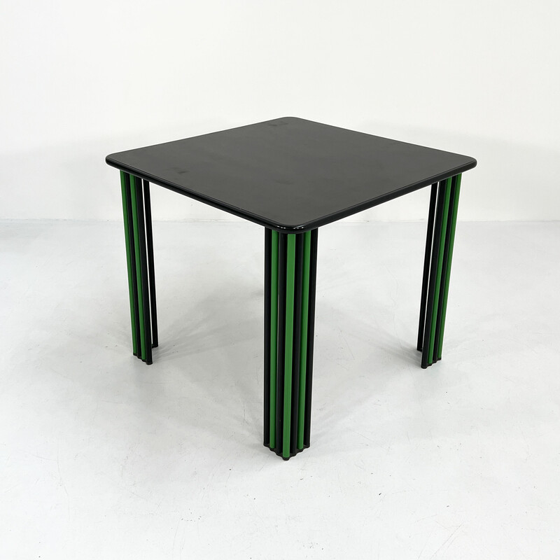 Table vintage noire et verte, 1980
