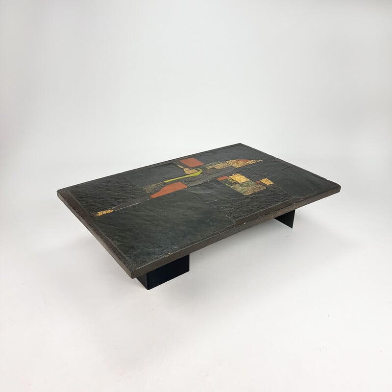 Dutch vintage Brutalist coffee table by Paul Kingma, 1960s