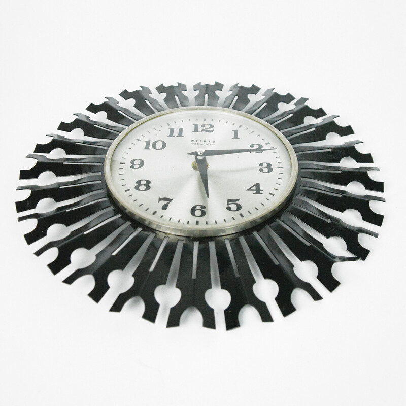 Vintage wall clock by Weimar, Germany 1970s