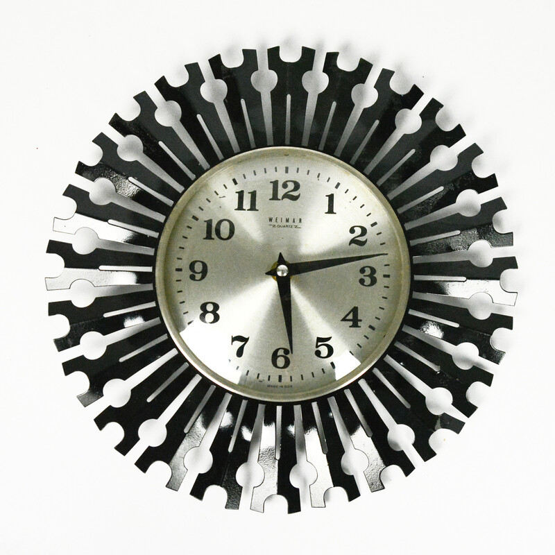 Vintage wall clock by Weimar, Germany 1970s