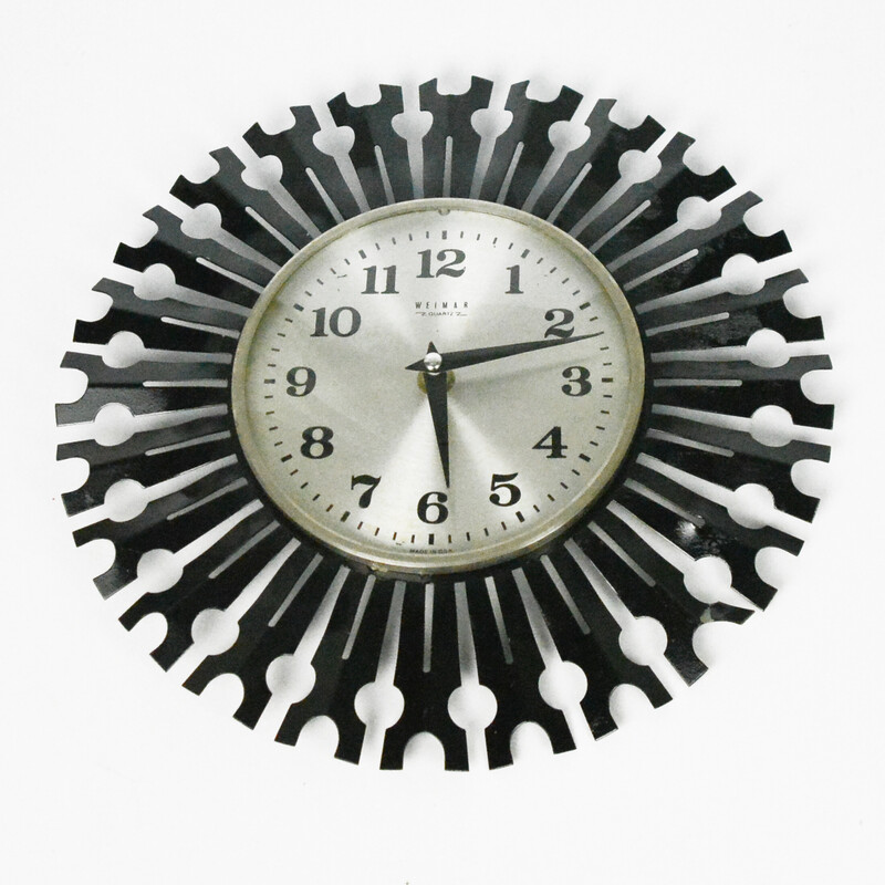 Vintage wall clock by Weimar, Germany 1970s