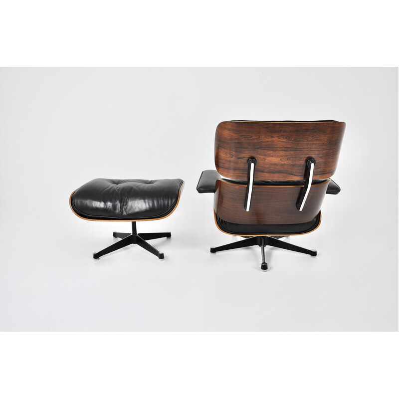 Fauteuil vintage avec ottoman par Charles et Ray Eames pour Herman Miller, 1970