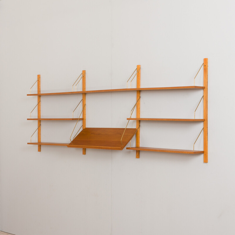 Danish vintage wall unit in oakwood