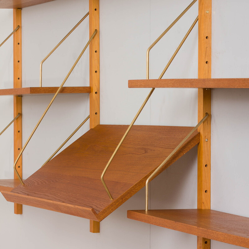 Danish vintage wall unit in oakwood