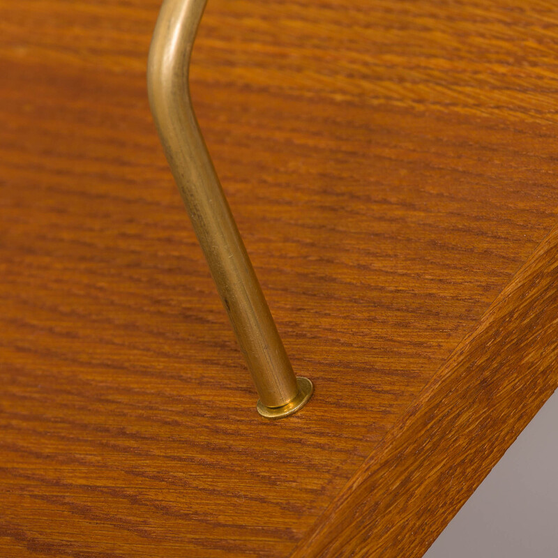 Mueble alto vintage danés de madera de roble