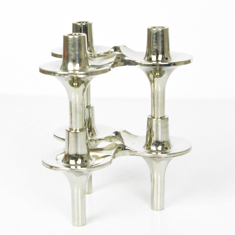Pair of vintage Orion modular candlesticks by W. Stoff and H. Nagel, Germany 1970s