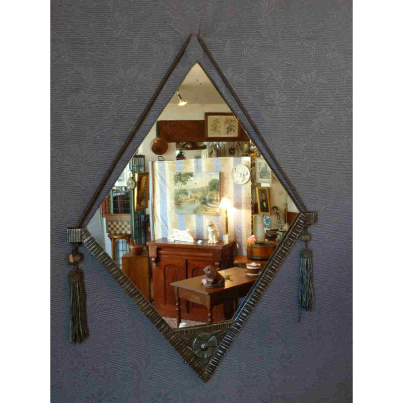 Diamond shape mirror - 1940s