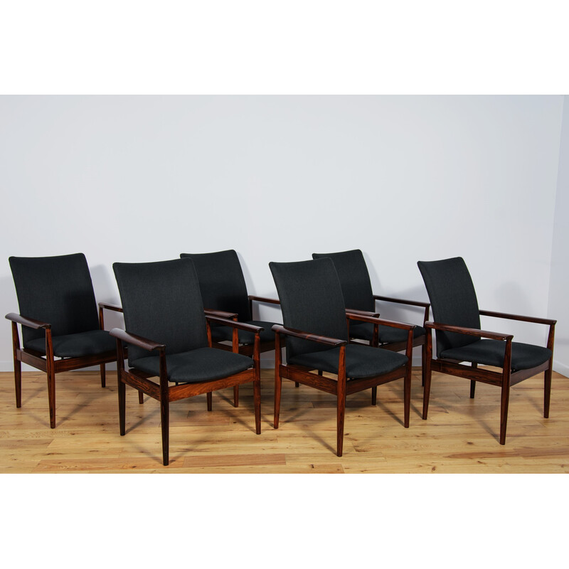 Set of 6 vintage armchairs model 209 Diplomat by Finn Juhl for France and Søn, 1960s