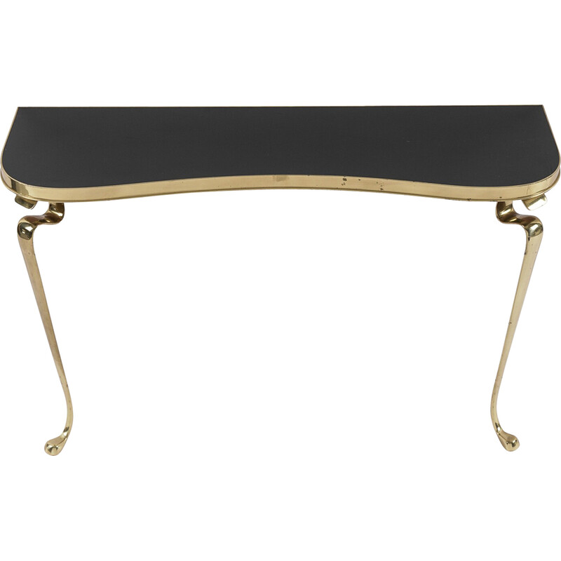 Vintage brass wall console, 1950s