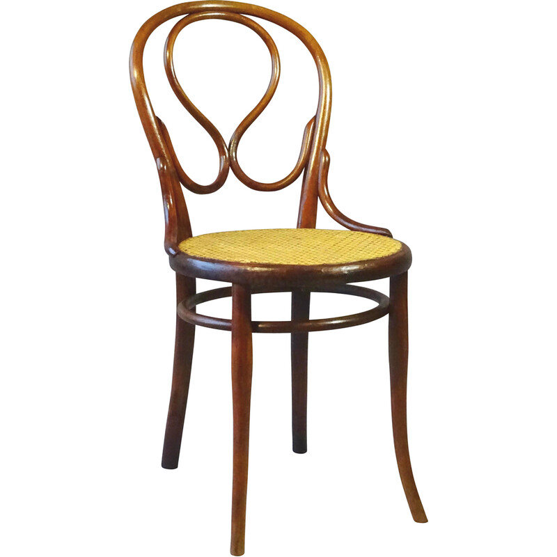 Vintage-Stuhl "Omega" mit Rohrgeflecht von Thonet, 1885