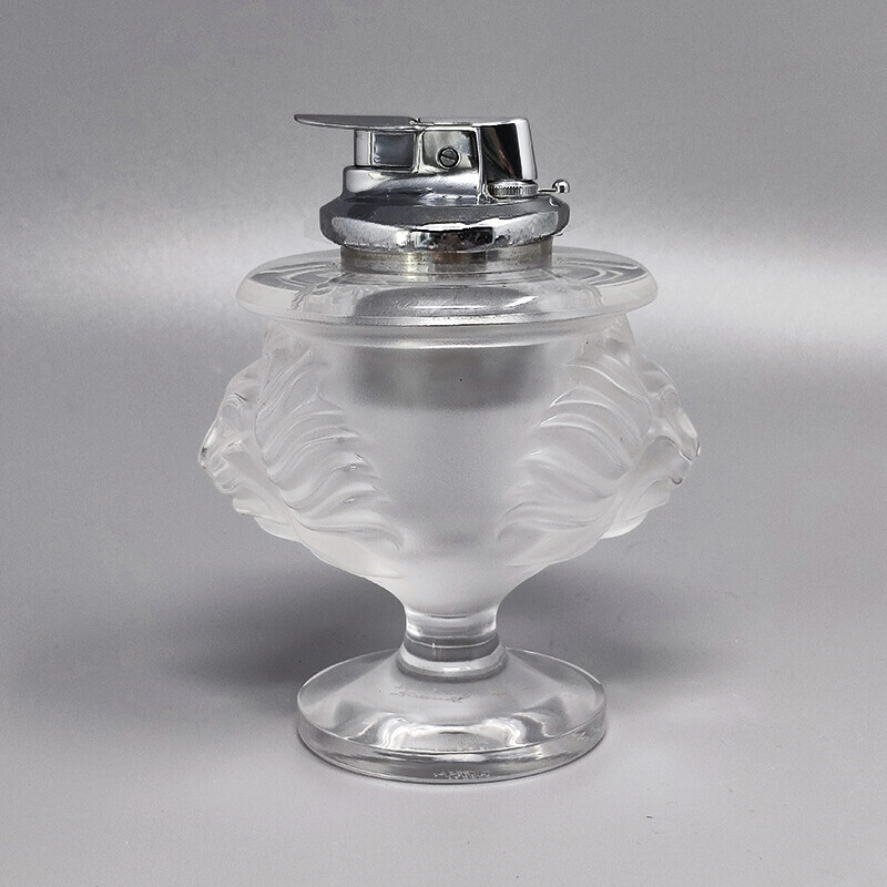 Vintage smoking set by Lalique, France 1970s