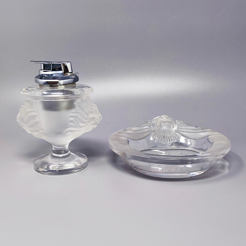 Conjunto de cigarros Vintage de Lalique, França 1970s