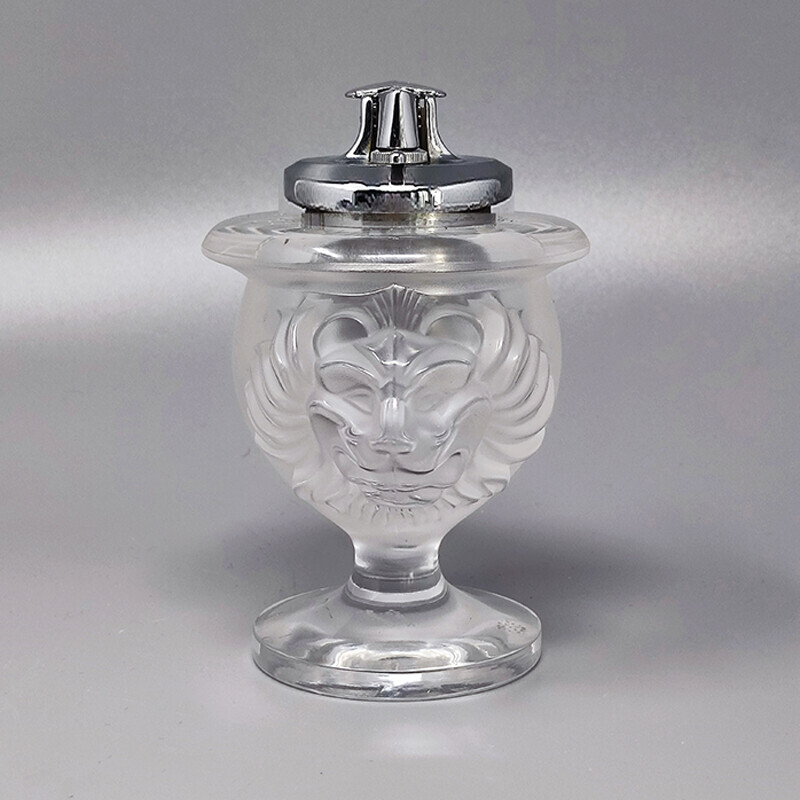 Vintage smoking set by Lalique, France 1970s