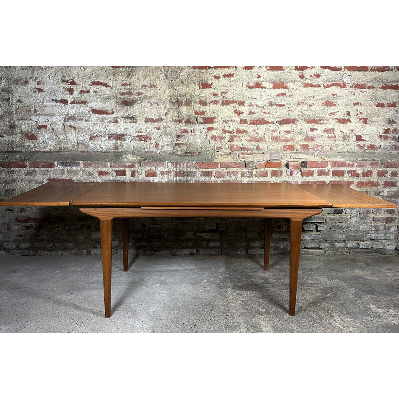 Table scandinave vintage à rallonge en teck, 1960