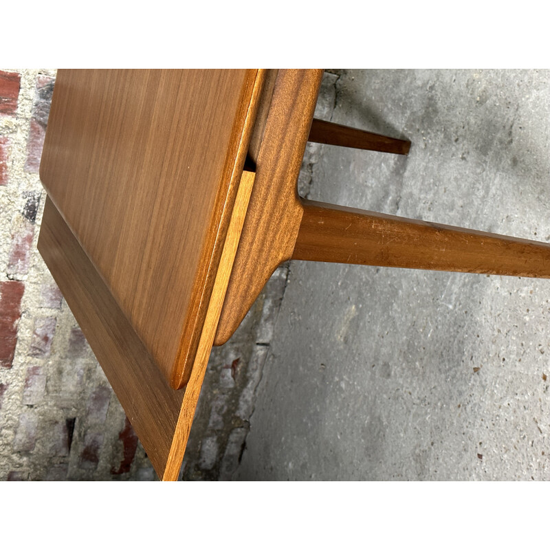 Scandinavische vintage teakhouten uitschuifbare tafel, 1960