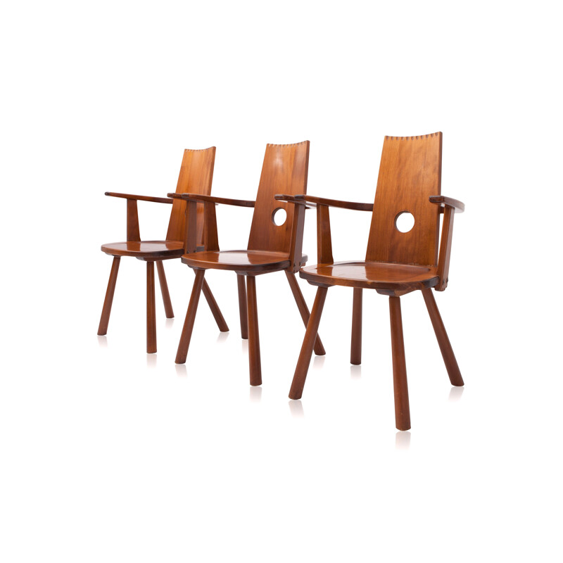 Set of 6 French Mid-Century Dining Chairs - 1960s