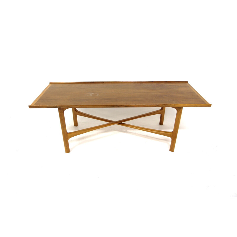 Table basse vintage "Carmel" en noyer par Folke Ohlsson pour Bodafors, Suède 1960