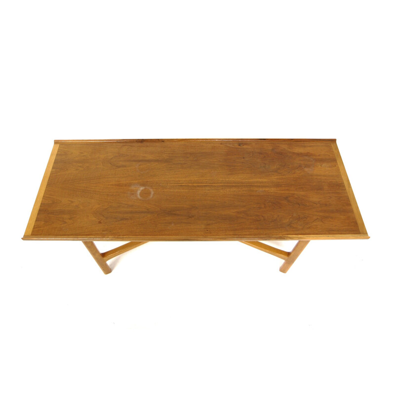 Vintage "Carmel" coffee table in walnut by Folke Ohlsson for Bodafors, Sweden 1960s