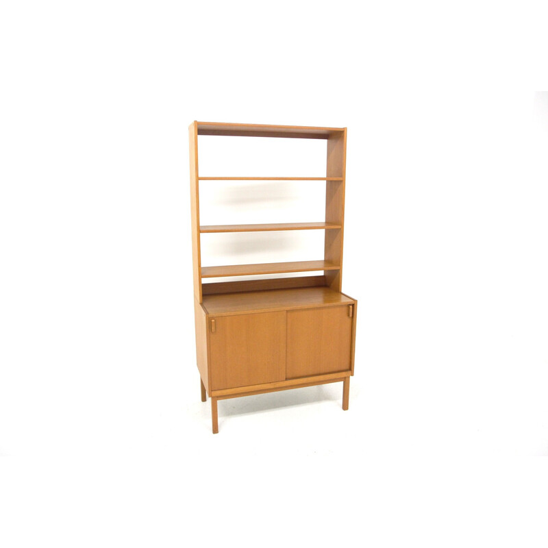 Vintage oakwood bookcase by Bertil Fridhagen for Bodafors, Sweden 1960