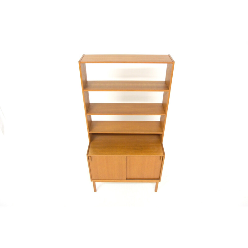 Vintage oakwood bookcase by Bertil Fridhagen for Bodafors, Sweden 1960