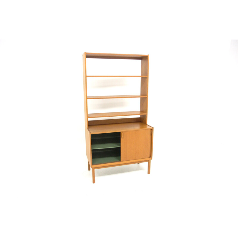 Vintage oakwood bookcase by Bertil Fridhagen for Bodafors, Sweden 1960