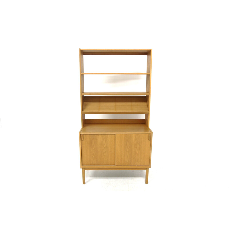 Bibliothèque scandinave vintage en chêne par Bertil Fridhagen pour Bodafors, Suède 1960