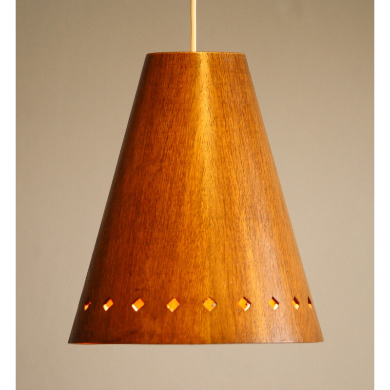 Swedish Wooden Pendant - 1960s