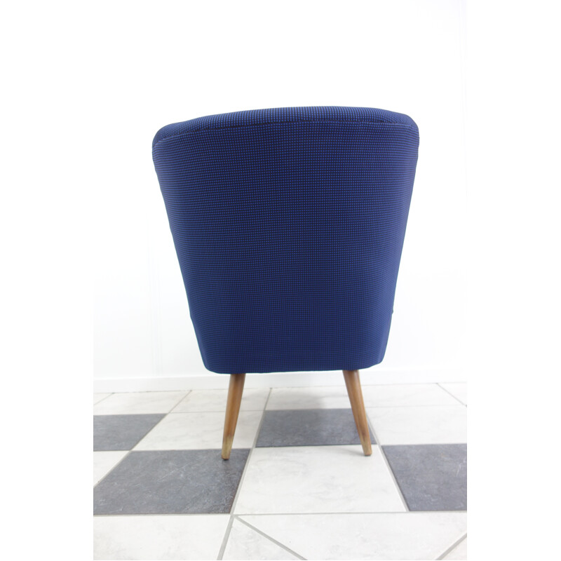 Fauteuil cocktail vintage bleu - 1950