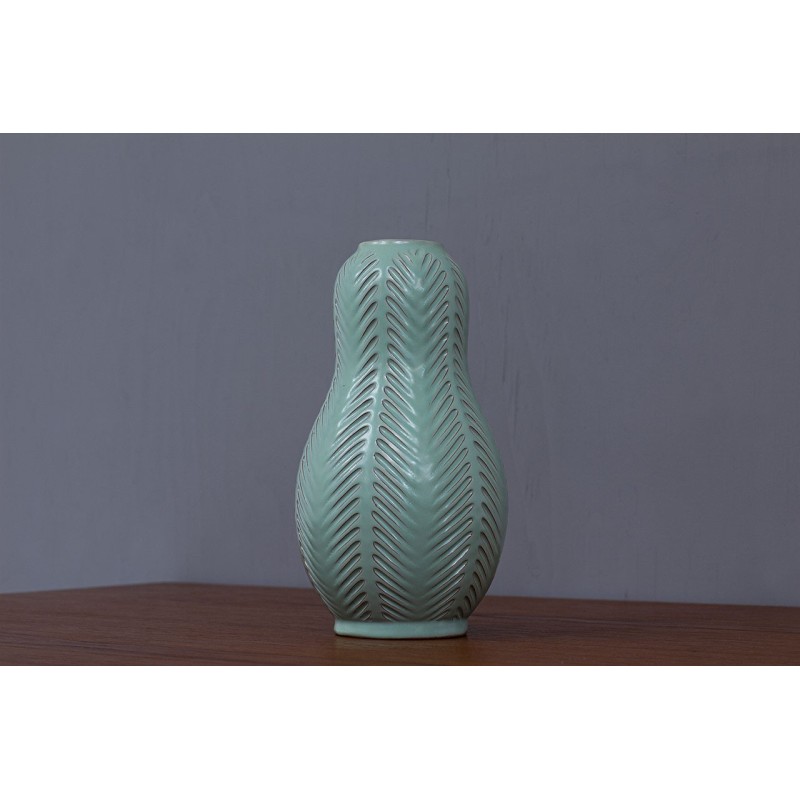 Vaso de cerâmica vintage por Anna-Lisa Thomsonpour Upsala Ekeby, Suécia 1940s