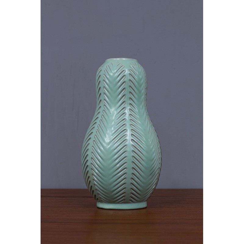 Vaso de cerâmica vintage por Anna-Lisa Thomsonpour Upsala Ekeby, Suécia 1940s