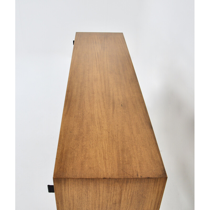 Vintage elmwood sideboard by Florence Knoll Bassett for Knoll International, 1970s