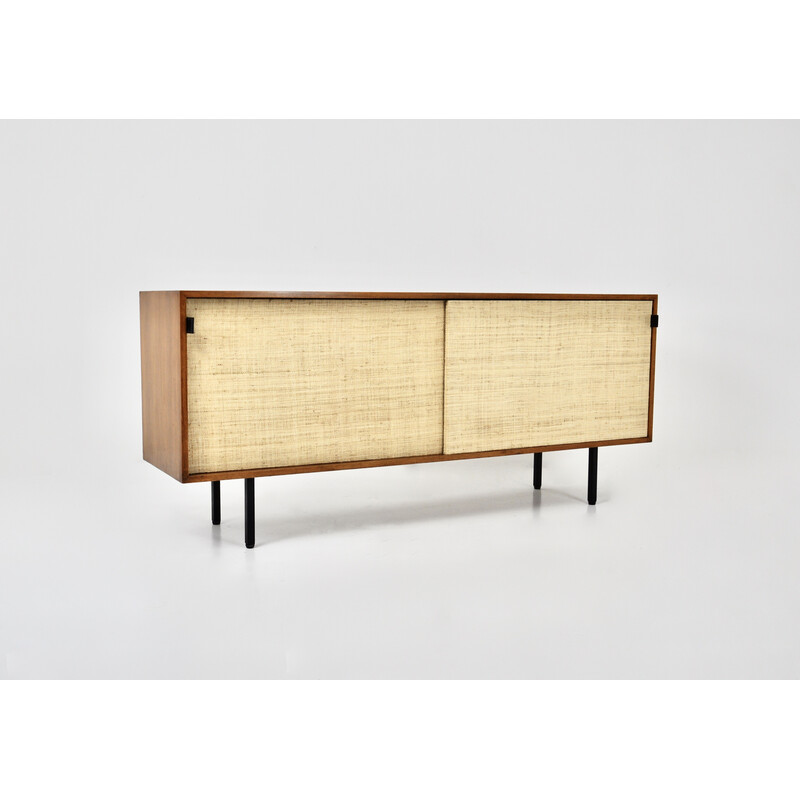 Vintage elmwood sideboard by Florence Knoll Bassett for Knoll International, 1970s