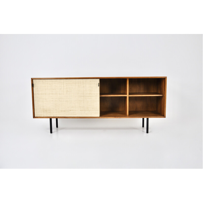 Vintage elmwood sideboard by Florence Knoll Bassett for Knoll International, 1970s