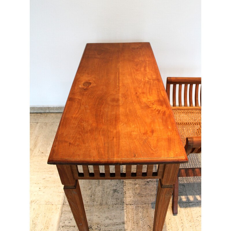 Vintage console with stool in teak