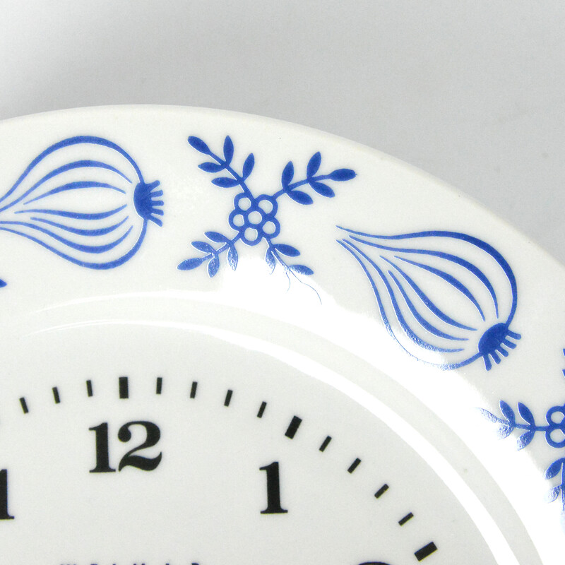 Vintage ceramic wall clock for Weimar, Germany 1970s