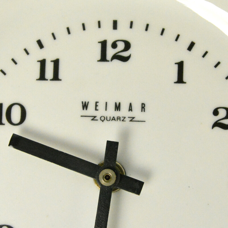 Relógio de parede em cerâmica Vintage para Weimar, Alemanha 1970s
