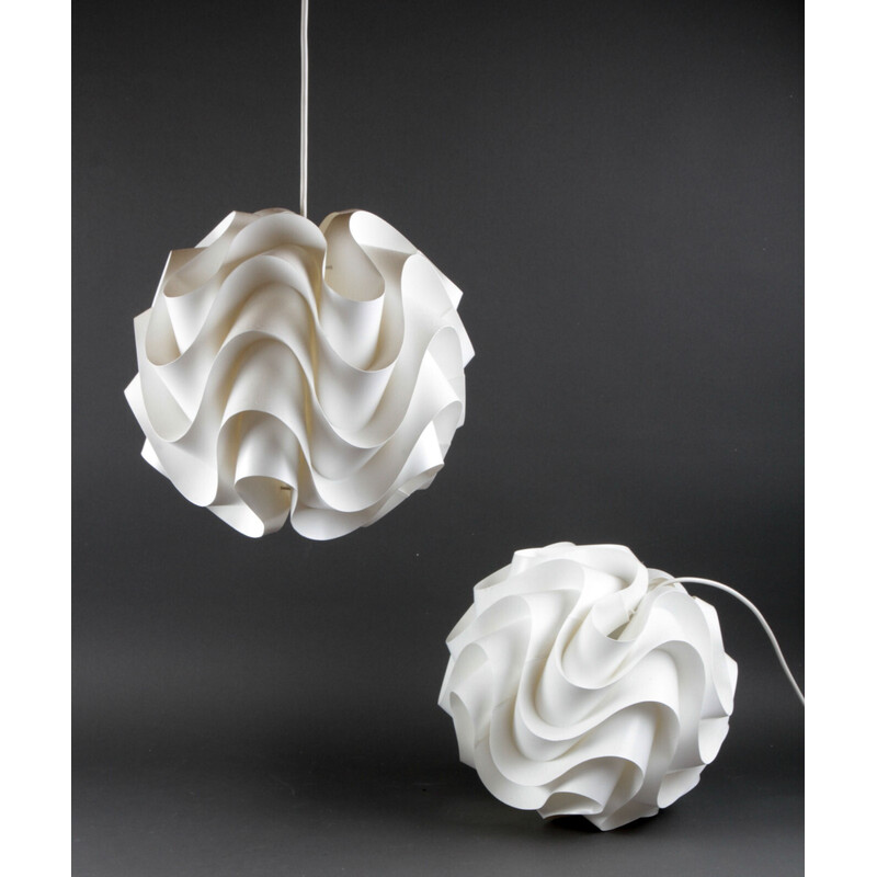 Pair of vintage Sinus pendant lamps by Poul Chistiansen for Klint, Denmark 1960-1969s