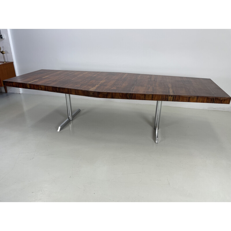 Vintage rosewood conference table, 1970s