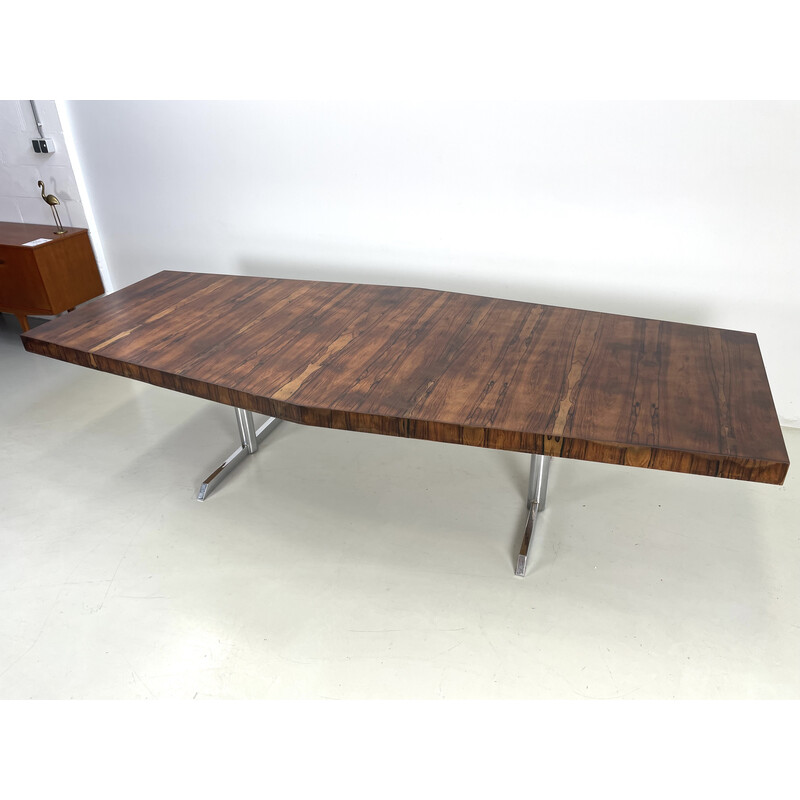 Mesa de conferência Vintage Rosewood, década de 1970