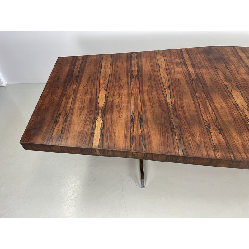 Vintage rosewood conference table, 1970s