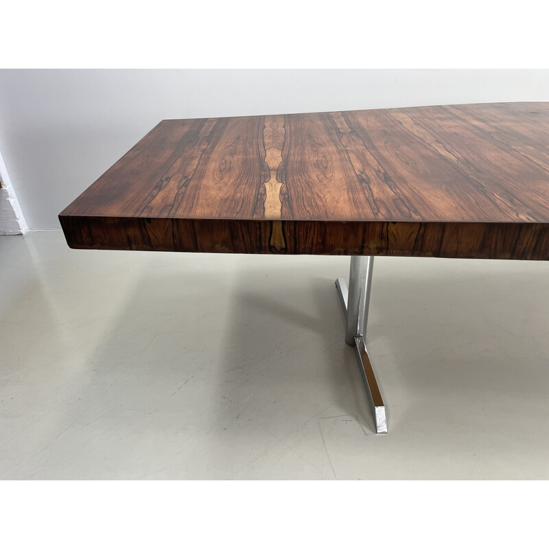 Vintage rosewood conference table, 1970s