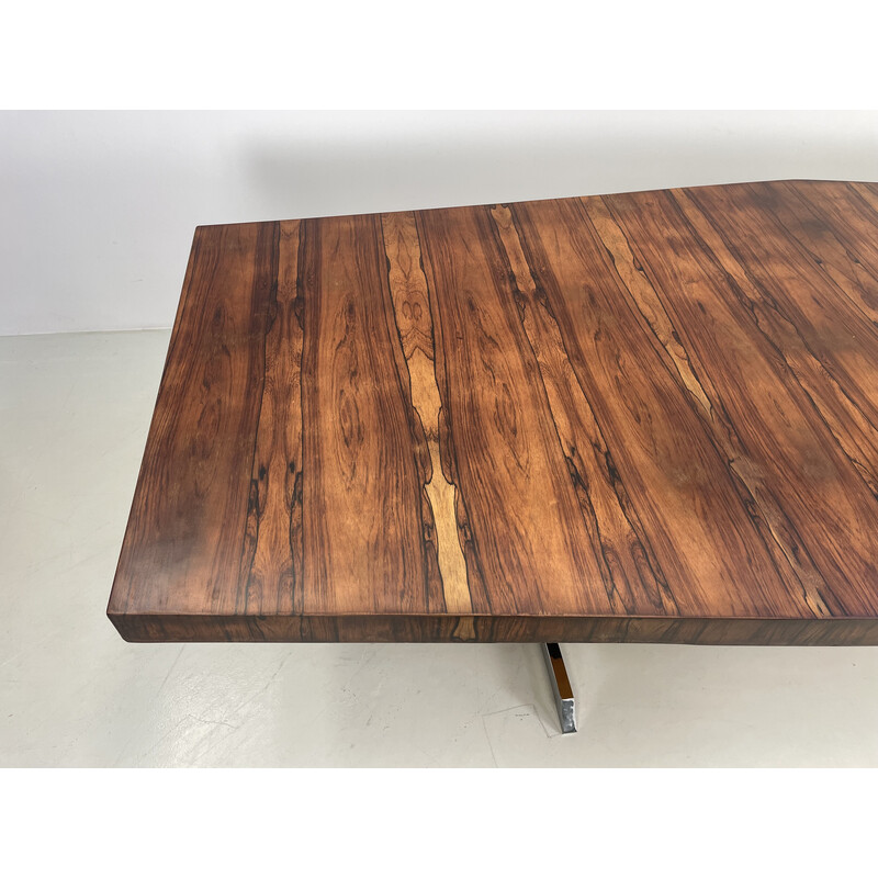 Vintage rosewood conference table, 1970s