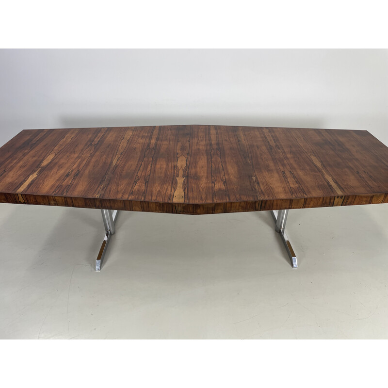 Vintage rosewood conference table, 1970s